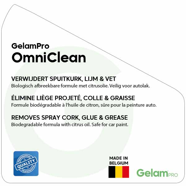 GelamPro NovaClean – Verwijdert Spuitkurk, Lijm & Vet – 750ml