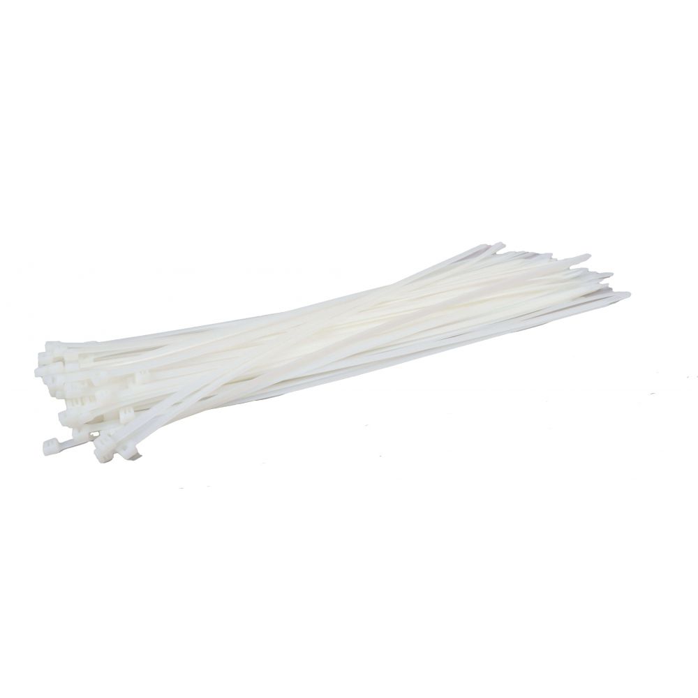 Attache de câble - Colson - blanche - 4,8 mm x 300 mm - 100 pièces
