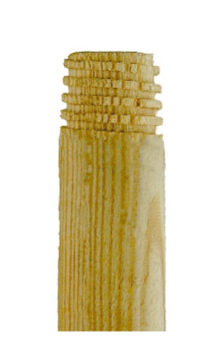 Manche en bois pour balai - avec filetage - 120 cm