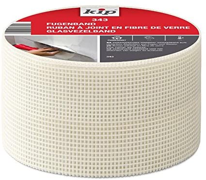 343 Kip Ruban Adhésif en Maille – Bande de Renforcement en Fibre de Verre – 96mm x 90m [12]