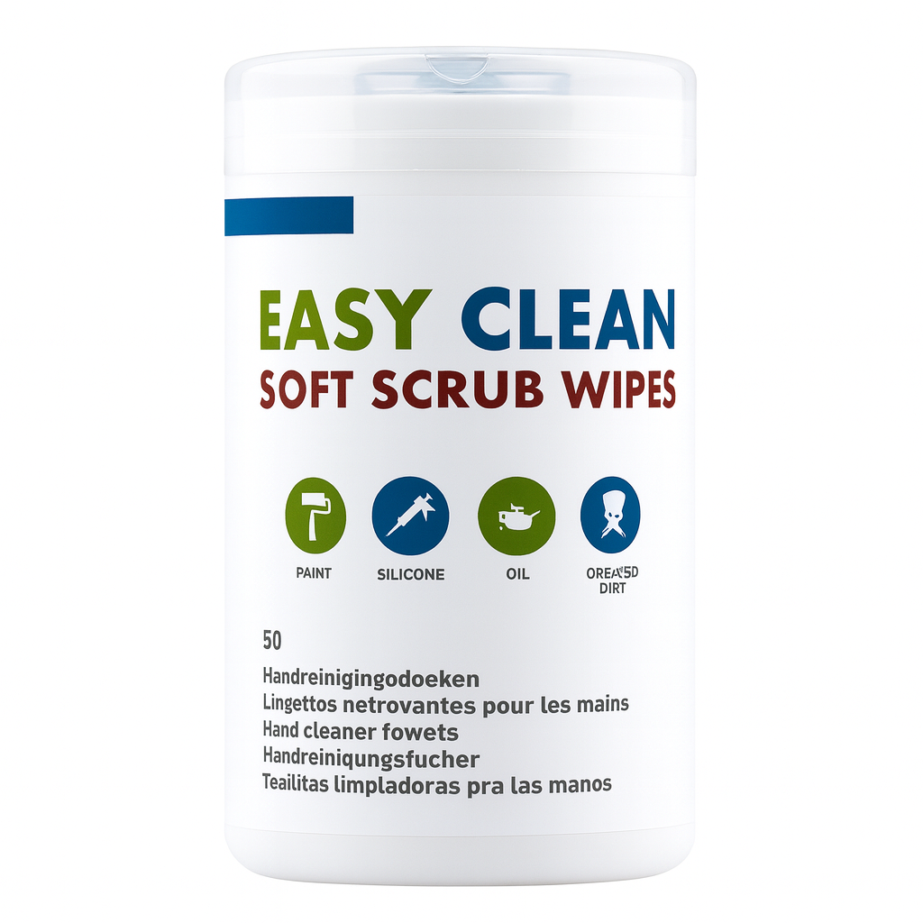 Lingettes nettoyantes Easy Clean SOFT SCRUB - 50 lingettes pour les mains [6]
