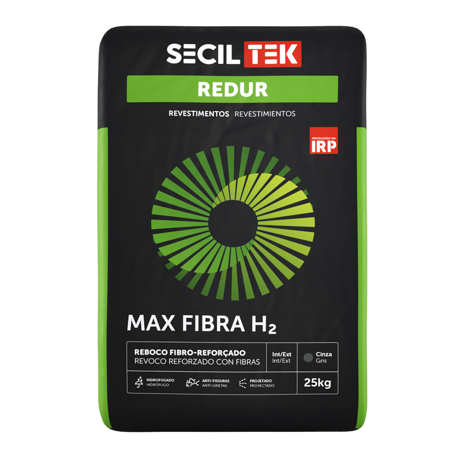 REDUR MAX FIBRA H2 – Putzuna – Waterafstotende mortel – Vezelversterkt – CS IV Wc2 Conform (voorheen Redur H2 Fibra) – 25 kg (60)