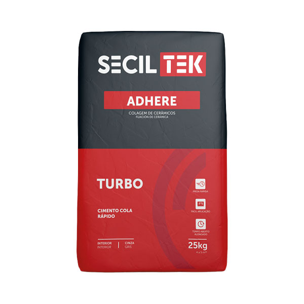 Seciltek ADHERE TURBO - Colle en poudre à prise rapide - praticable après 6 heures - GRIS - 25 kg (60)