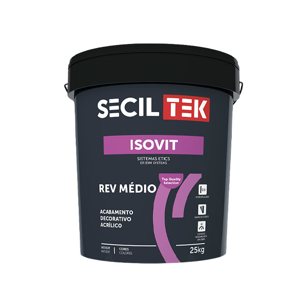 Seciltek Isovit REV MEDIO - Plâtre / enduit texturé - 1.4mm - BLANC - 25kg (33)