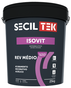 Seciltek Isovit REV MEDIO (A) - structuurpleister / crépi - 1,4mm - kleur niv. A - 25kg (33)