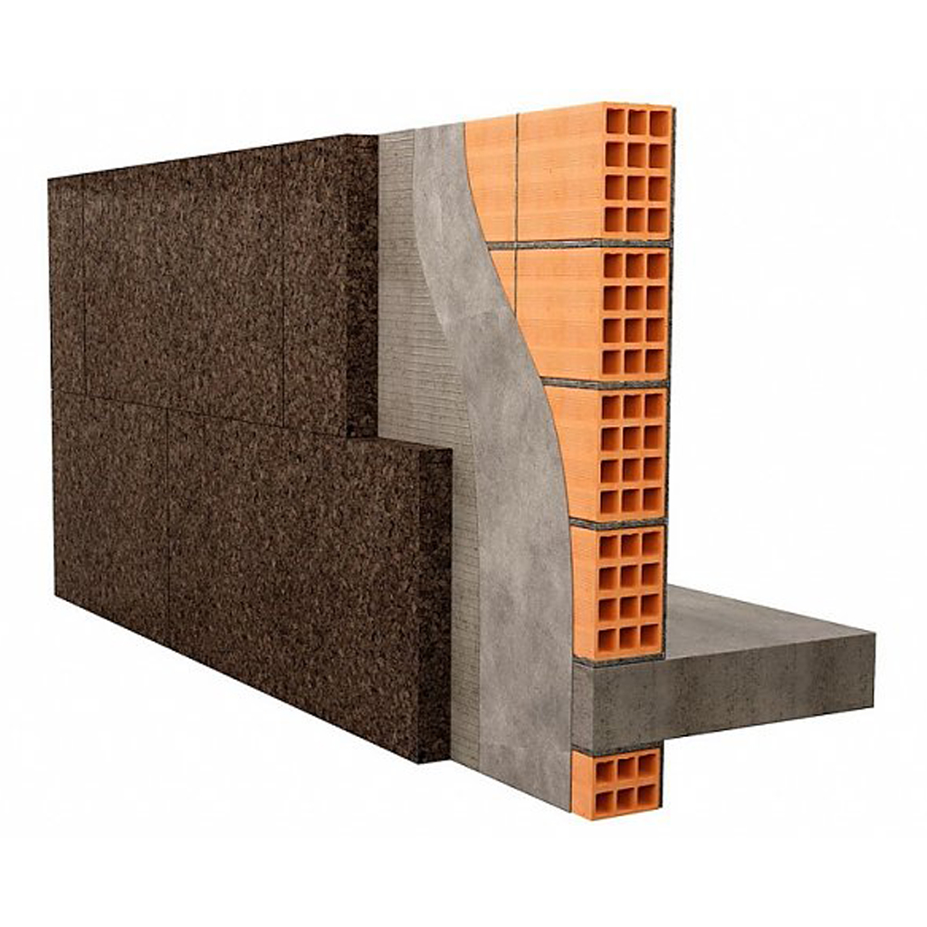 FACADE CORK PS-Q4 Pro Suber - MDFacade VISIBLE CORK - Panneau isolant décoratif en liège - 100cm x 50cm (0,5m2)  - 140 kg/m³ - 0,043