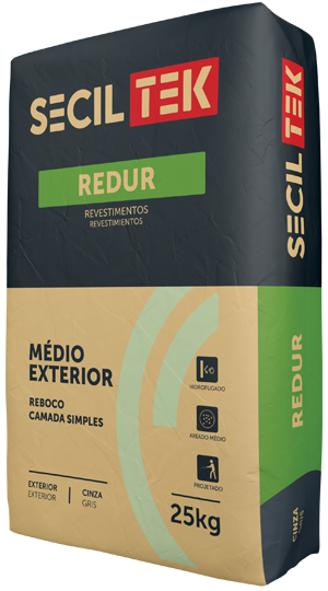 REDUR MEDIO EXTERIOR - Waterafstotende basis- en afwerkpleister voor binnen en buiten - grijs - 25kg (60)