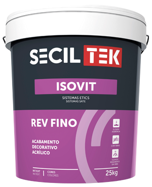 Seciltek Isovit REV FINO (B) - structuurpleister / crépi - 1,0mm - kleur niv. B - 25kg (33)