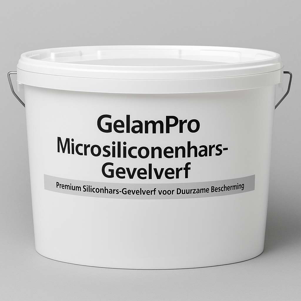 GelamPro Microsiliconehars Gevelverf – 12,5L | Ingekleurde Premium Gevelverf | Alle Kleuren Mogelijk volgens RAL, NCS & Andere Kleurenkaarten