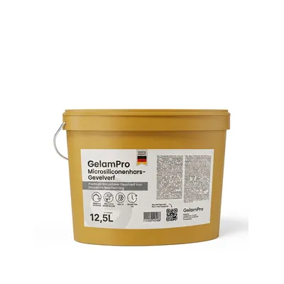Peinture pour façades à base de résine microsilicone GelamPro 12,5 L – Peinture pour façades haut de gamme disponible dans toutes les teintes RAL et NCS