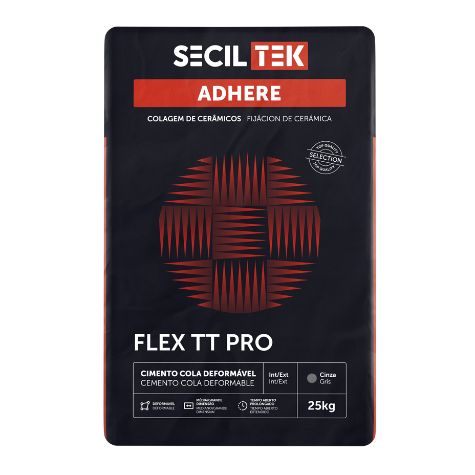 Seciltek Adhere Flex TT Pro – Vervormbare Tegellijm voor Grote Keramische Tegels - C2 TE S1 - 25kg (60)