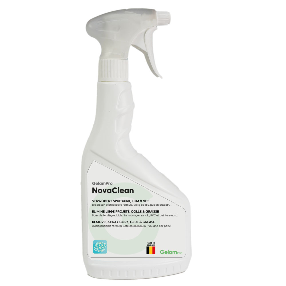 GelamPro NovaClean – Nettoyant aux Agrumes pour Liège Projeté, Colle & Graisse – Biodégradable – 750 ml / 5 L