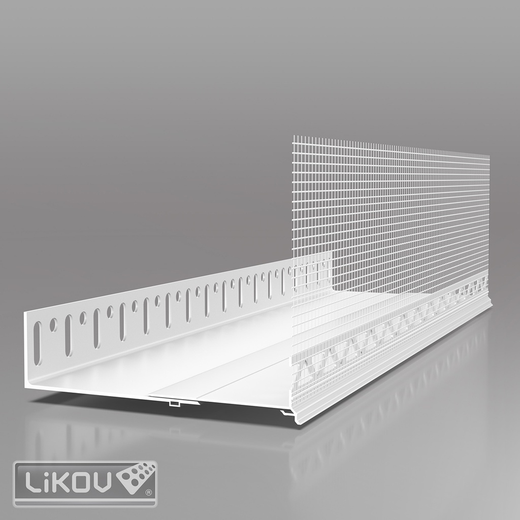 Système de profilés de base réglables 60–320 mm – Profilé combiné de départ et de finition pour systèmes d'isolation thermique par l'extérieur (ETICS) (2 m par profilé)