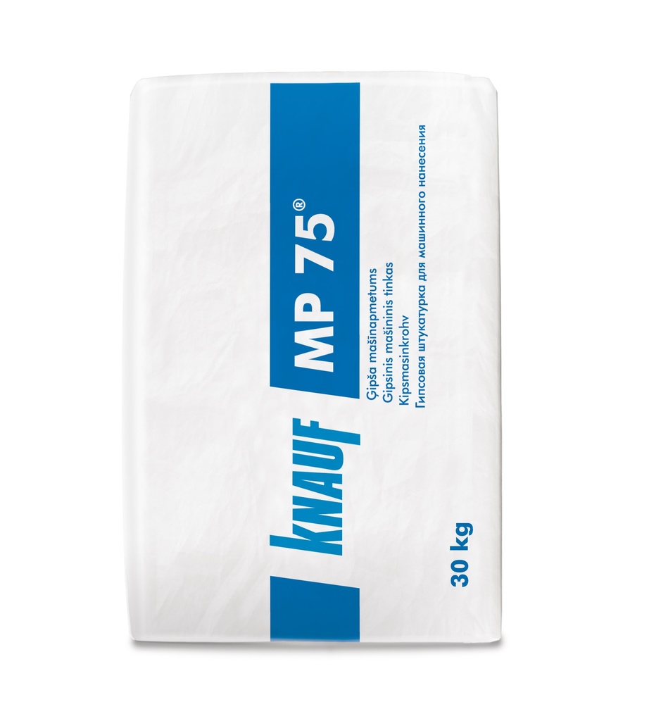 Knauf MP 75 L – Plâtre de Projection Allégé à Haut Rendement pour Parachèvement Intérieur - 30kg [40]