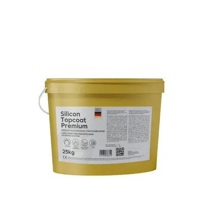 GelamPro Silicon Topcoat PREMIUM – Enduit de finition gratté et crépi texturé à la résine de silicone, 1,5 mm, pour extérieur (24) - 25 kg