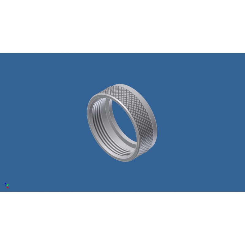 Bague de retenue / écrou à coupelle pour pistolet pulvérisateur K12 - Acier inoxydable