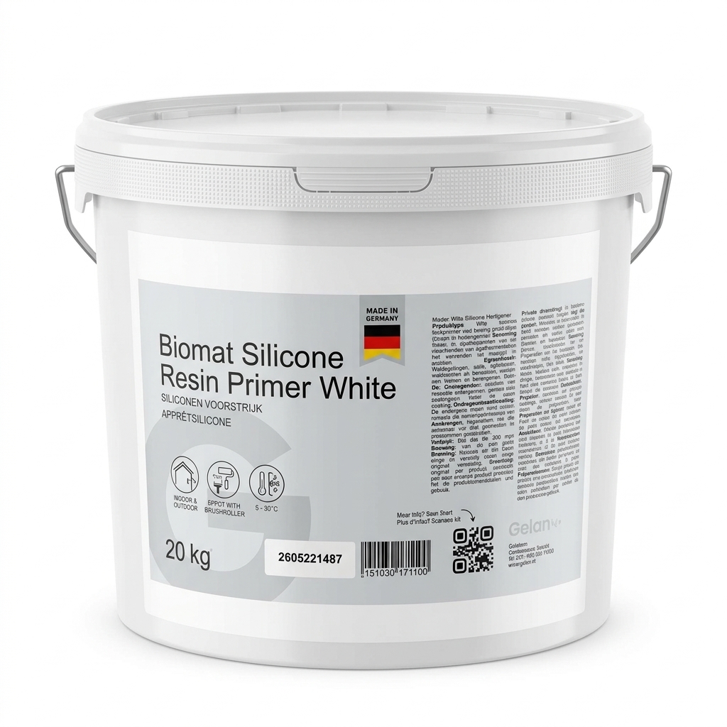 GelamPro Silicon Precoat - Voorstrijk met korrel voor Crépi, Sierpleister & Spachtelputz - 20kg [24]