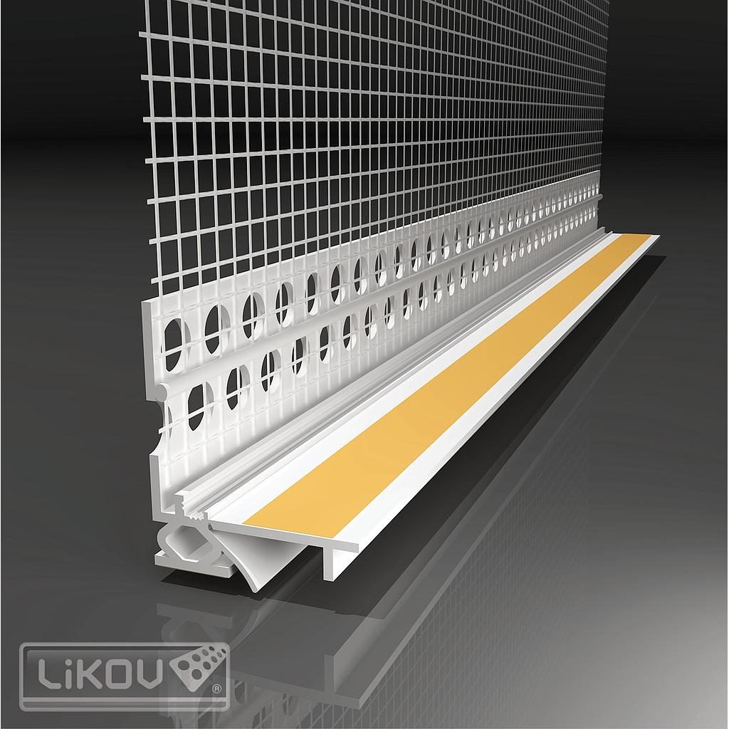Profilé d'encadrement de fenêtre 2D avec rebord et treillis - PVC - 6 mm - 78 m [30 x 2,6 m]