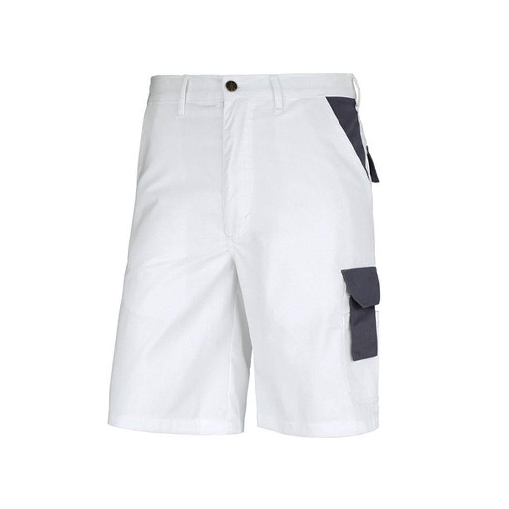 Pantalon de travail court – Engelbert Strauss – gris/blanc