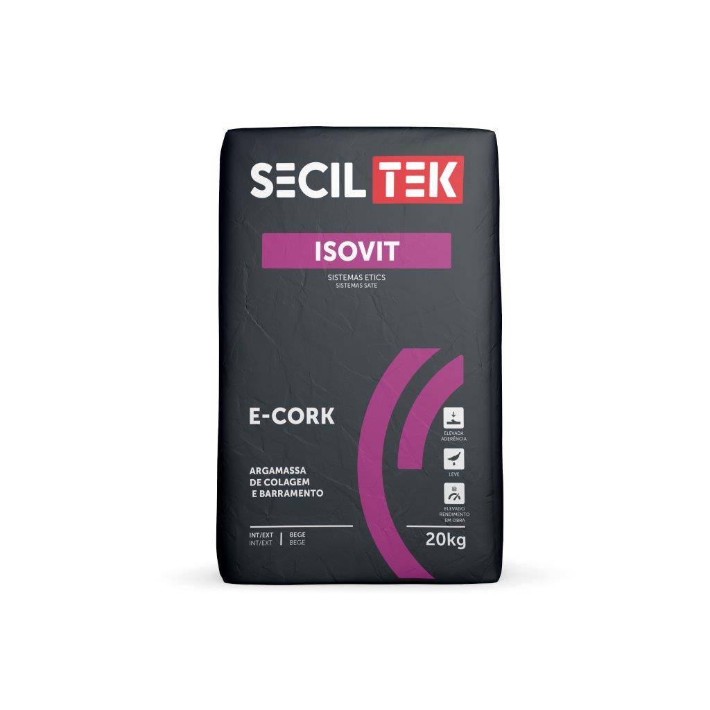 Seciltek Isovit E-CORK - kleefmortel met kurk - grof - 20kg (60)