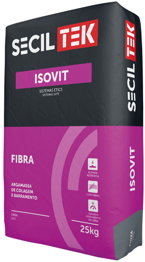 Seciltek Isovit FIBRA - ETICS vezelversterkte kleefmortel - grijs cement - 25kg (60)