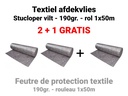 PROMO 3 x Textiel afdekvlies - Stucloper vilt - 190gr. - 3 x rol 1x50m (150m2)