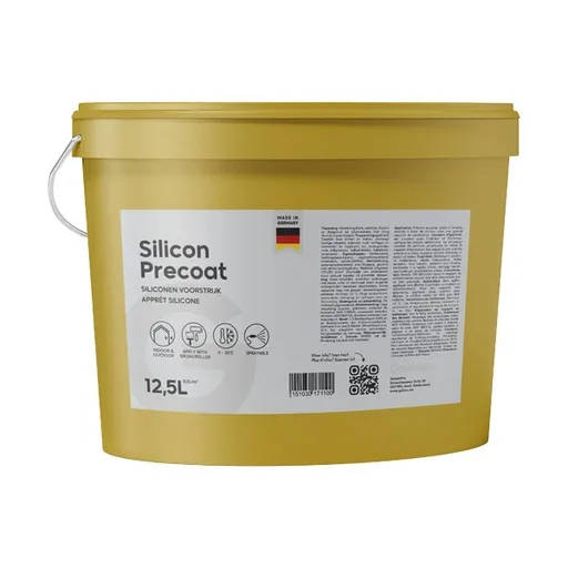 GelamPro Silicon Precoat - Primaire d'accrochage granulé pour Crépi, Enduit décoratif & Spachtelputz - Intérieur & Extérieur - 12,5L [24]