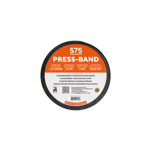 SEAL-IT® 575 PRESS-BAND 15x2mm – Duurzame zwelband en compriband voor slagregendichte voegafdichting - 12,5m