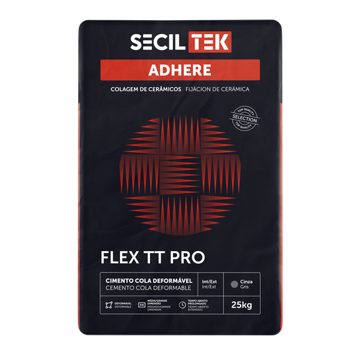 Seciltek Adhere Flex TT Pro – Vervormbare Tegellijm voor Grote Keramische Tegels - C2 TE S1 - 25kg (60)