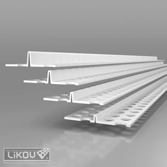 PVC Stucstop - Hoekprofiel , 3m , breedte 4/6/8/10mm Doos van 50 m
