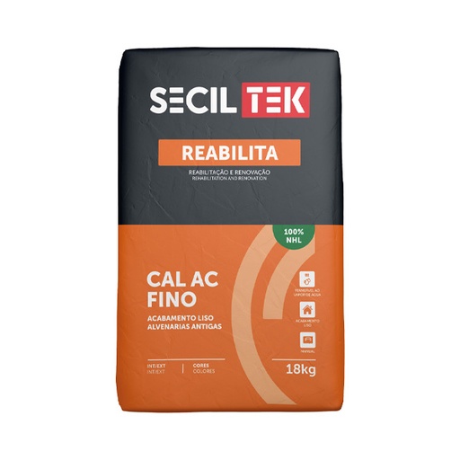 Seciltek REABILITA CAL AC Fino (beige) - afwerkmortel - glad - 18kg (60)