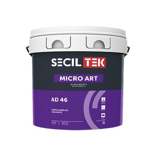 [ad46-5] Seciltek Micro Art AD 46 - vernis acrylique - brillant - 5 litres