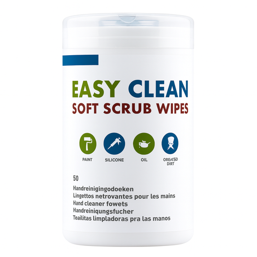 Lingettes nettoyantes Easy Clean SOFT SCRUB - 50 lingettes pour les mains [6]