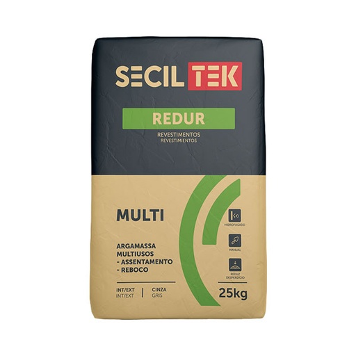 Seciltek REDUR MULTI - Mortier universel pour enduits et maçonnerie - à base de ciment - 25 kg (60)