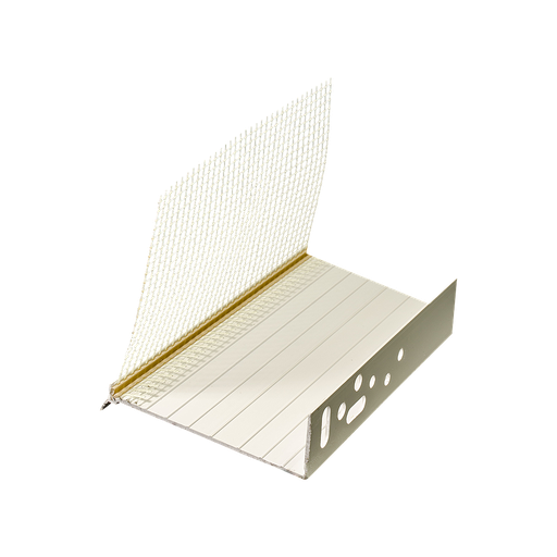 Profilé de plinthe en PVC avec larmier et filet - 10 x 2m (20m)