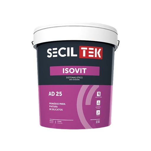 Seciltek Isovit AD 25 - apprêt pour peinture au silicate - incolore - 15 litres (33)