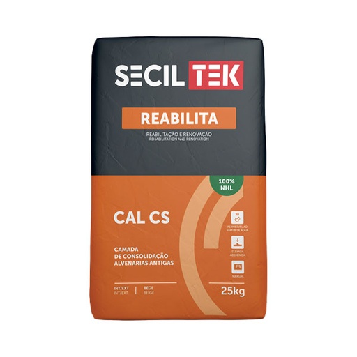 Seciltek REABILITA CAL CS - mortier de réparation - à la chaux - 25 kg (60)