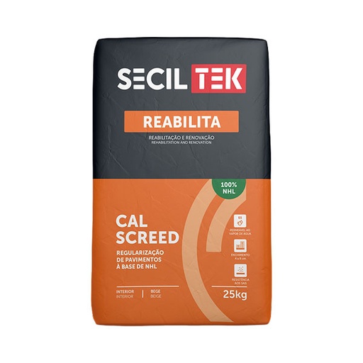 Seciltek REABILITA CAL SCREED - mortier de sol - chaux - 25kg (60)