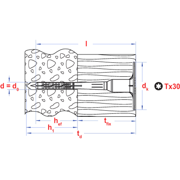 THERMO SMART S-IPT - Isolatieplug met metaalschroef 8x95 [200]